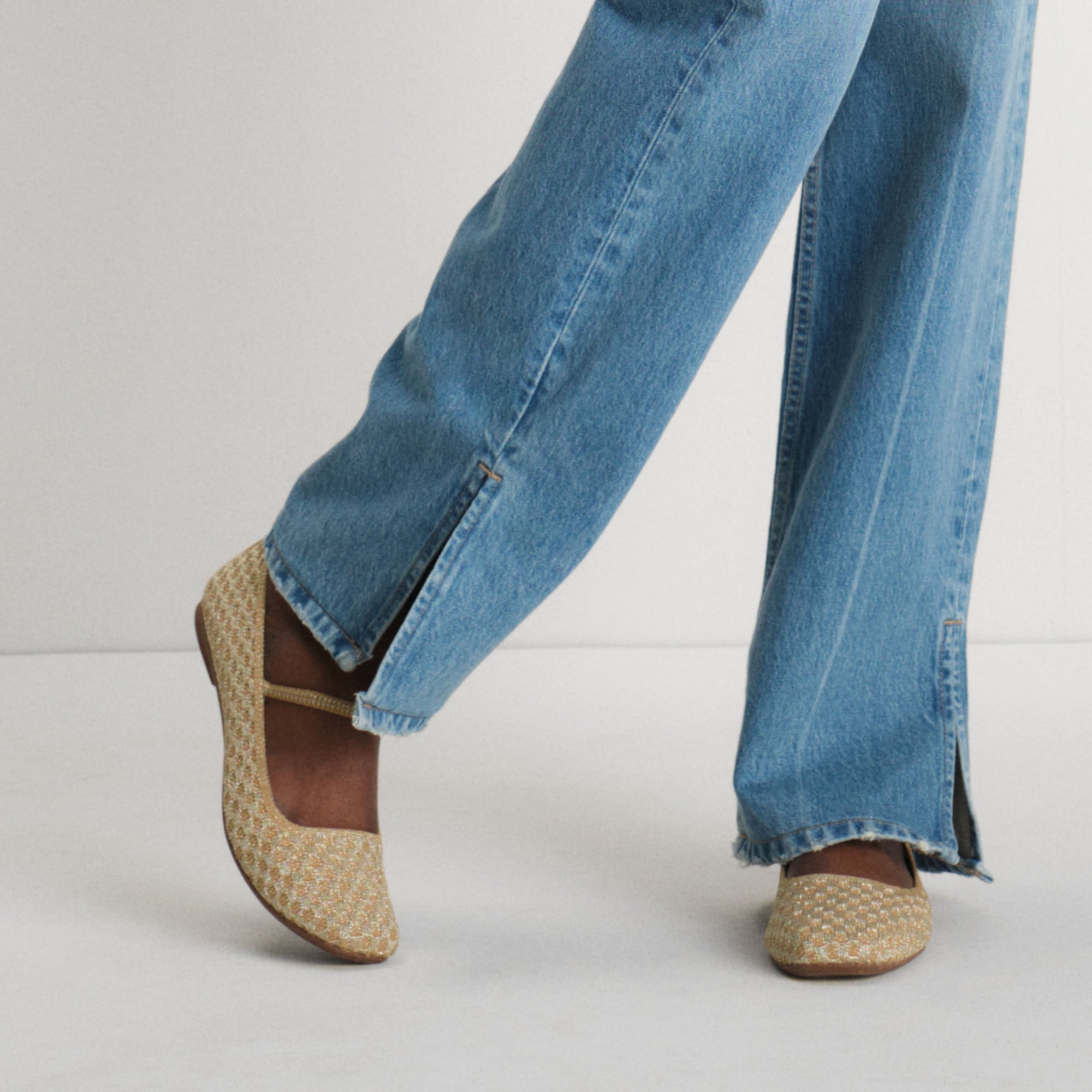 The Max Square Mary Jane - Golden Sun Basketweave - Image 3