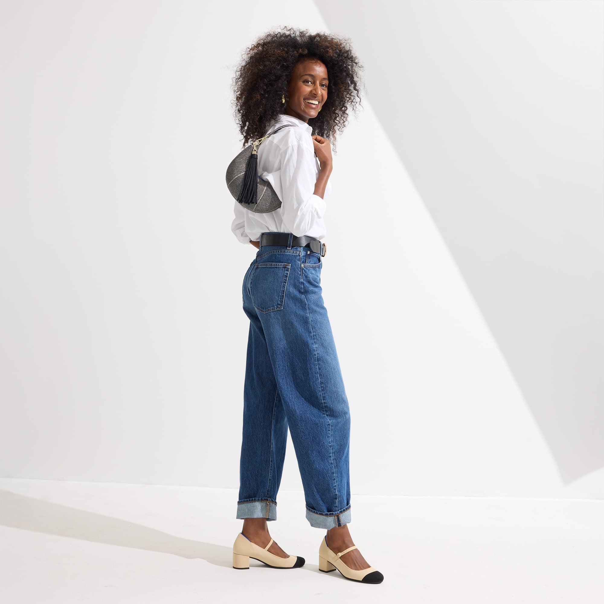 The Mary Jane Heel - Cream Captoe - Image 3