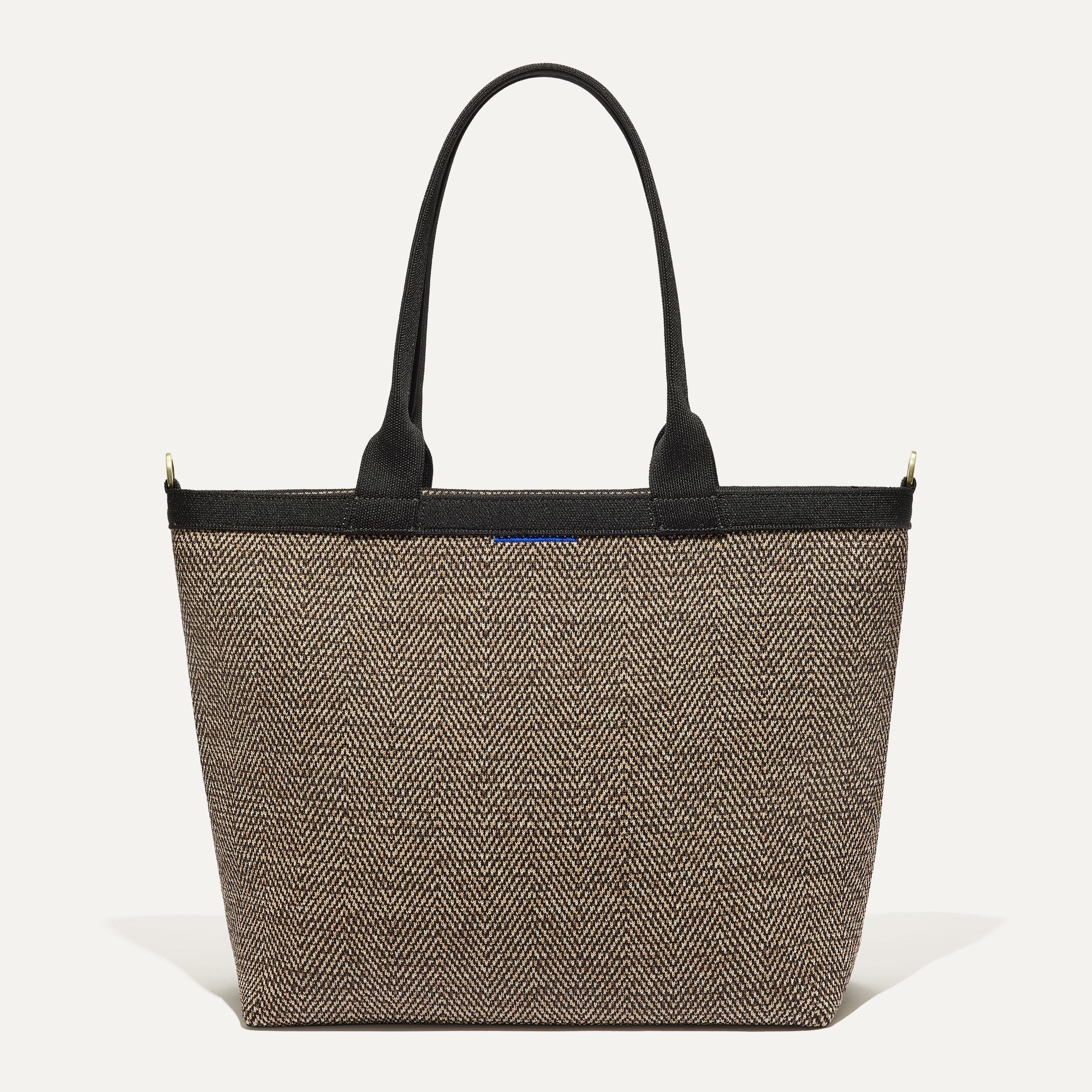 The Lightweight Zip Tote - Cacao Herringbone - Image 2