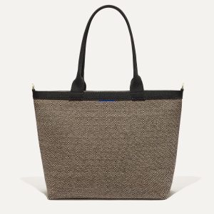 The Lightweight Zip Tote - Cacao Herringbone