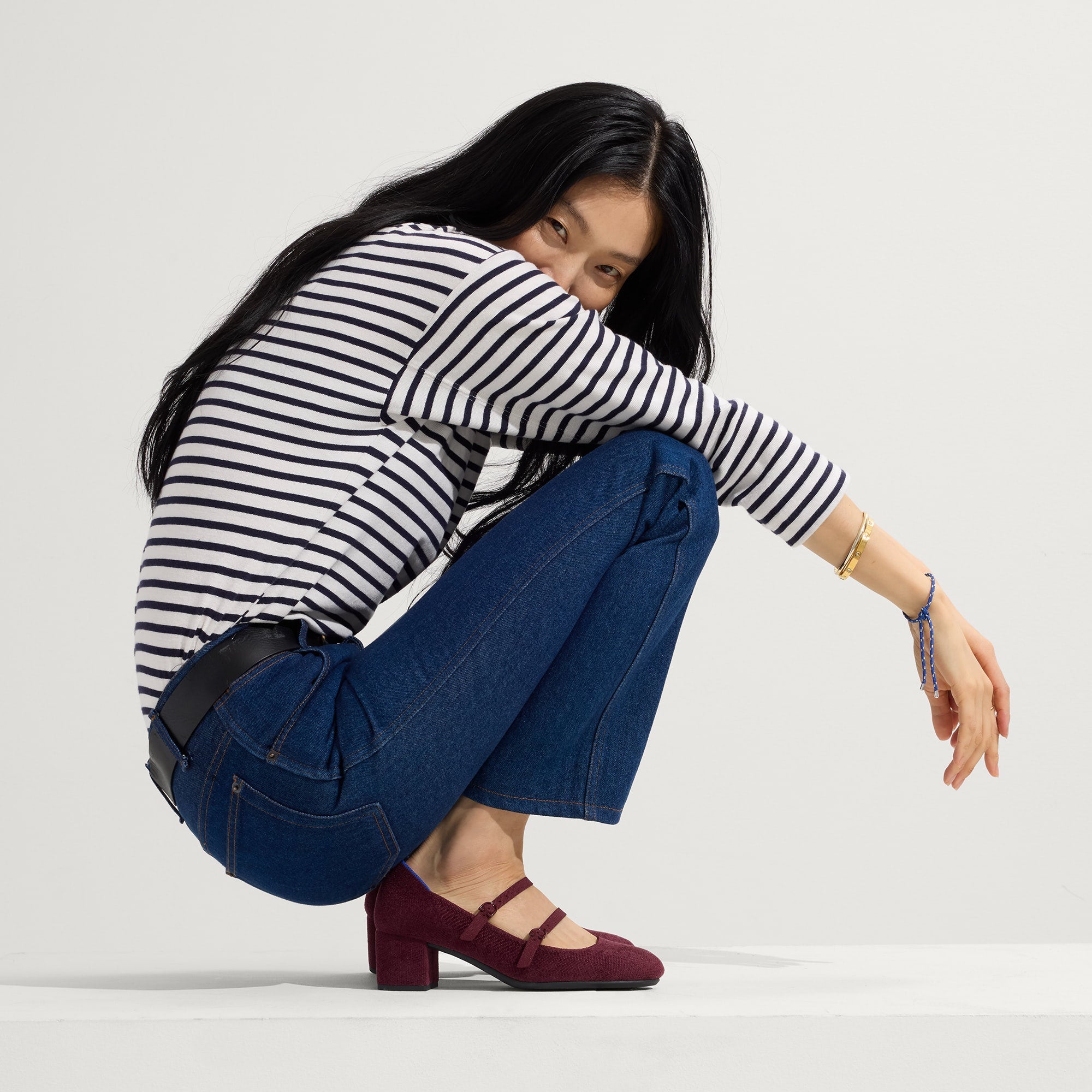 The ReVelvet? Double Buckle Mary Jane Heel - ReVelvet? Syrah - Image 3