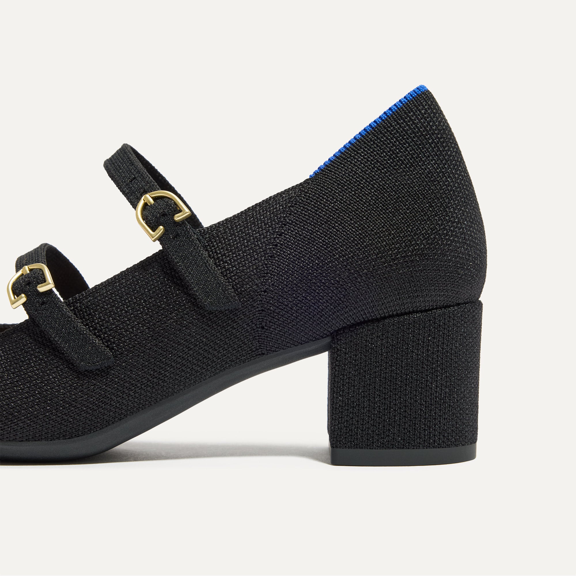The Double Buckle Mary Jane Heel - Black - Image 7